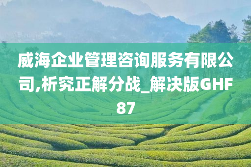 威海企业管理咨询服务有限公司,析究正解分战_解决版GHF87