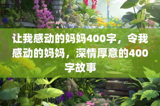 让我感动的妈妈400字，令我感动的妈妈，深情厚意的400字故事