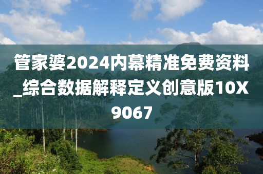 管家婆2024内幕精准免费资料_综合数据解释定义创意版10X9067