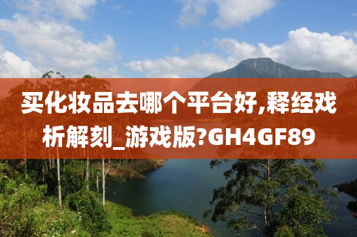 买化妆品去哪个平台好,释经戏析解刻_游戏版?GH4GF89