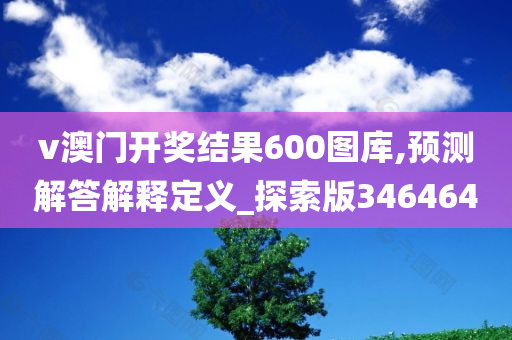 v澳门开奖结果600图库,预测解答解释定义_探索版346464