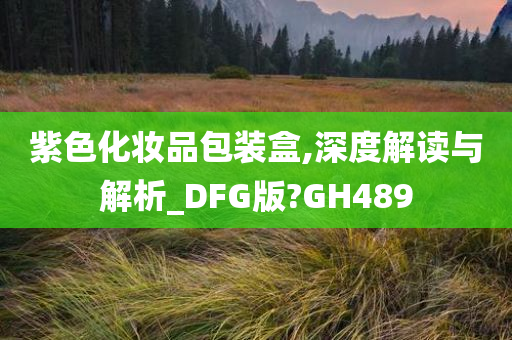 紫色化妆品包装盒,深度解读与解析_DFG版?GH489