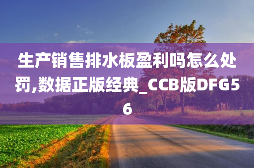 生产销售排水板盈利吗怎么处罚,数据正版经典_CCB版DFG56