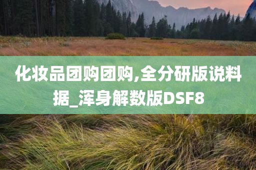 化妆品团购团购,全分研版说料据_浑身解数版DSF8