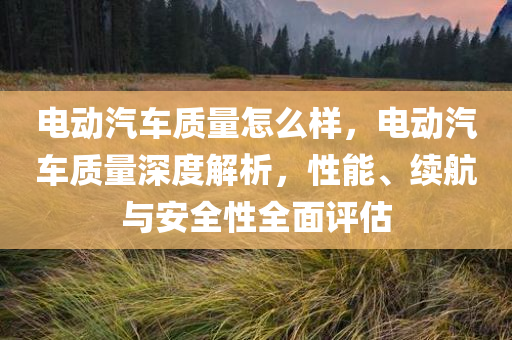 电动汽车质量怎么样，电动汽车质量深度解析，性能、续航与安全性全面评估