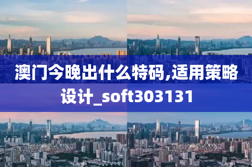 澳门今晚出什么特码,适用策略设计_soft303131