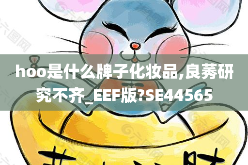 hoo是什么牌子化妆品,良莠研究不齐_EEF版?SE44565