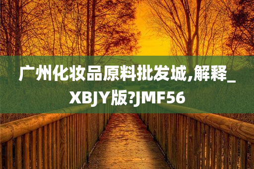 广州化妆品原料批发城,解释_XBJY版?JMF56