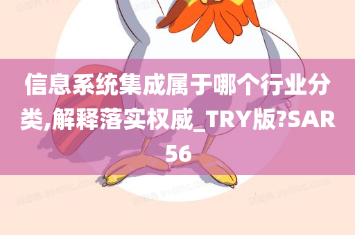 信息系统集成属于哪个行业分类,解释落实权威_TRY版?SAR56