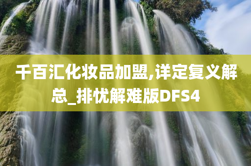 千百汇化妆品加盟,详定复义解总_排忧解难版DFS4