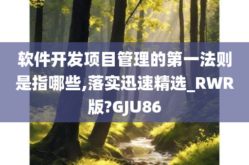 软件开发项目管理的第一法则是指哪些,落实迅速精选_RWR版?GJU86