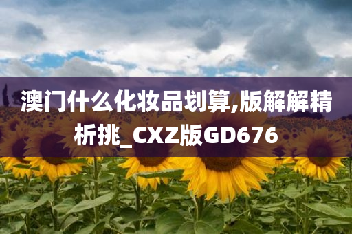 澳门什么化妆品划算,版解解精析挑_CXZ版GD676