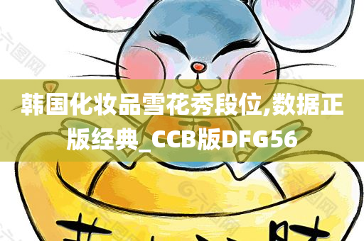 韩国化妆品雪花秀段位,数据正版经典_CCB版DFG56