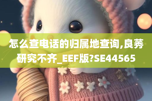 怎么查电话的归属地查询,良莠研究不齐_EEF版?SE44565