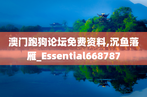 澳门跑狗论坛免费资料,沉鱼落雁_Essential668787