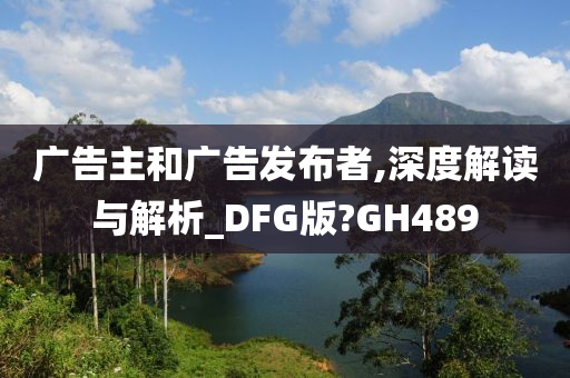 广告主和广告发布者,深度解读与解析_DFG版?GH489