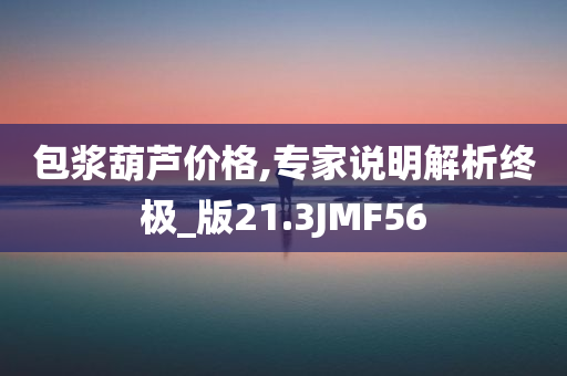 包浆葫芦价格,专家说明解析终极_版21.3JMF56