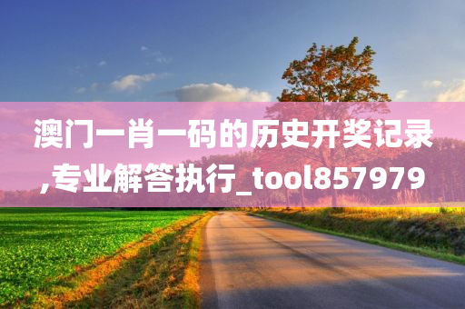 澳门一肖一码的历史开奖记录,专业解答执行_tool857979