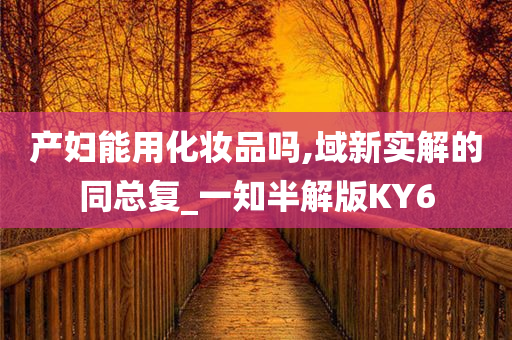 产妇能用化妆品吗,域新实解的同总复_一知半解版KY6