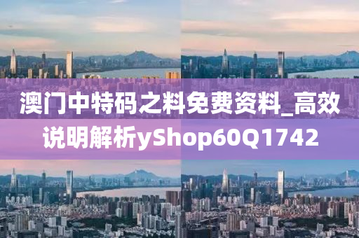 澳门中特码之料免费资料_高效说明解析yShop60Q1742