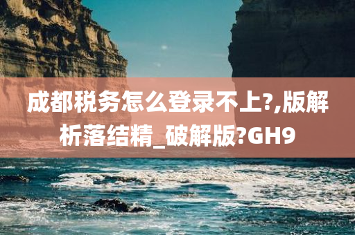 成都税务怎么登录不上?,版解析落结精_破解版?GH9