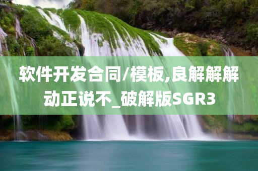 软件开发合同/模板,良解解解动正说不_破解版SGR3