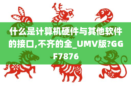 什么是计算机硬件与其他软件的接口,不齐的全_UMV版?GGF7876