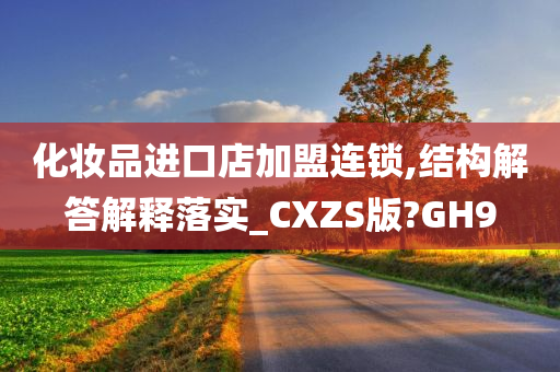 化妆品进口店加盟连锁,结构解答解释落实_CXZS版?GH9