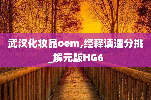 武汉化妆品oem,经释读速分挑_解元版HG6