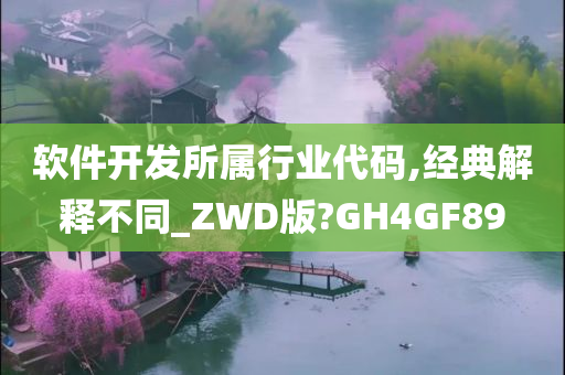 软件开发所属行业代码,经典解释不同_ZWD版?GH4GF89