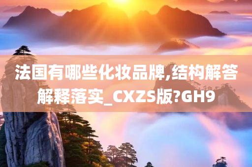 法国有哪些化妆品牌,结构解答解释落实_CXZS版?GH9