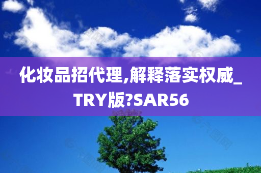 化妆品招代理,解释落实权威_TRY版?SAR56