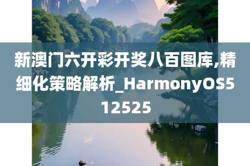 新澳门六开彩开奖八百图库,精细化策略解析_HarmonyOS512525