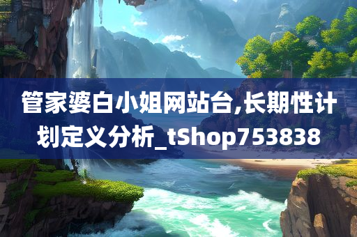 管家婆白小姐网站台,长期性计划定义分析_tShop753838