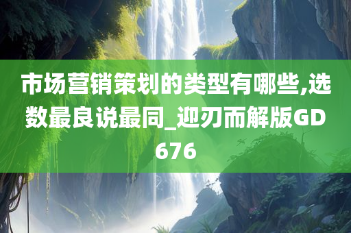 市场营销策划的类型有哪些,选数最良说最同_迎刃而解版GD676