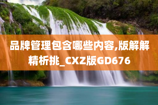 品牌管理包含哪些内容,版解解精析挑_CXZ版GD676