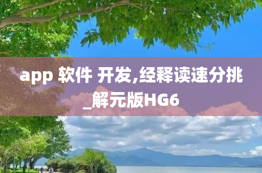 app 软件 开发,经释读速分挑_解元版HG6