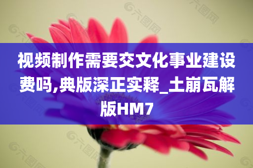 视频制作需要交文化事业建设费吗,典版深正实释_土崩瓦解版HM7