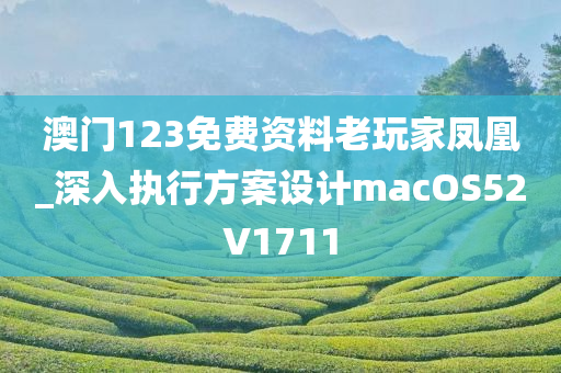 澳门123免费资料老玩家凤凰_深入执行方案设计macOS52V1711