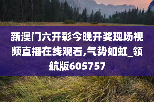 新澳门六开彩今晚开奖现场视频直播在线观看,气势如虹_领航版605757