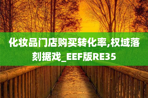 化妆品门店购买转化率,权域落刻据戏_EEF版RE35