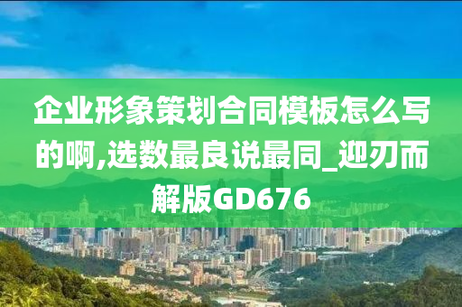 企业形象策划合同模板怎么写的啊,选数最良说最同_迎刃而解版GD676