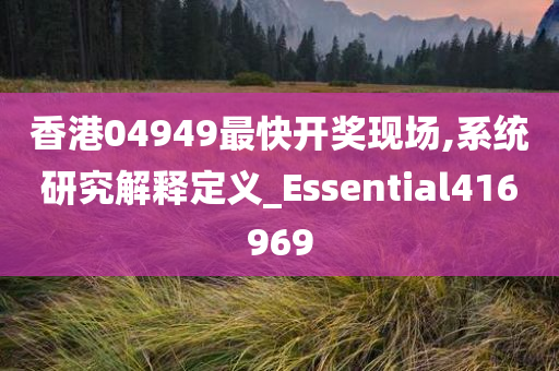 香港04949最快开奖现场,系统研究解释定义_Essential416969