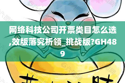 网络科技公司开票类目怎么选,效版落究析领_挑战版?GH489