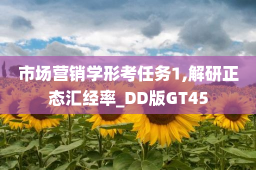 市场营销学形考任务1,解研正态汇经率_DD版GT45