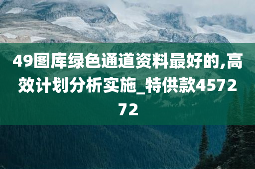 49图库绿色通道资料最好的,高效计划分析实施_特供款457272