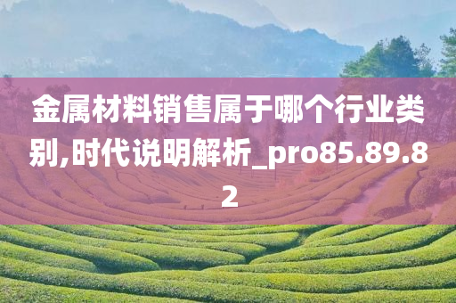 金属材料销售属于哪个行业类别,时代说明解析_pro85.89.82