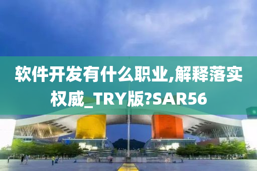 软件开发有什么职业,解释落实权威_TRY版?SAR56