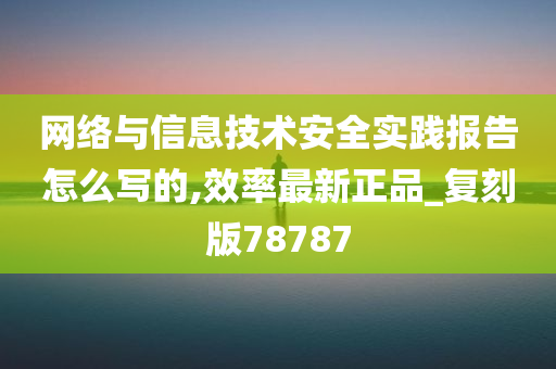 网络与信息技术安全实践报告怎么写的,效率最新正品_复刻版78787