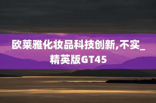 欧莱雅化妆品科技创新,不实_精英版GT45